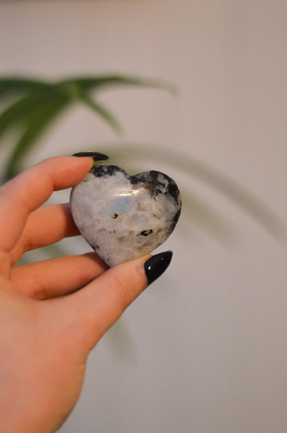 Rainbow Moonstone Heart