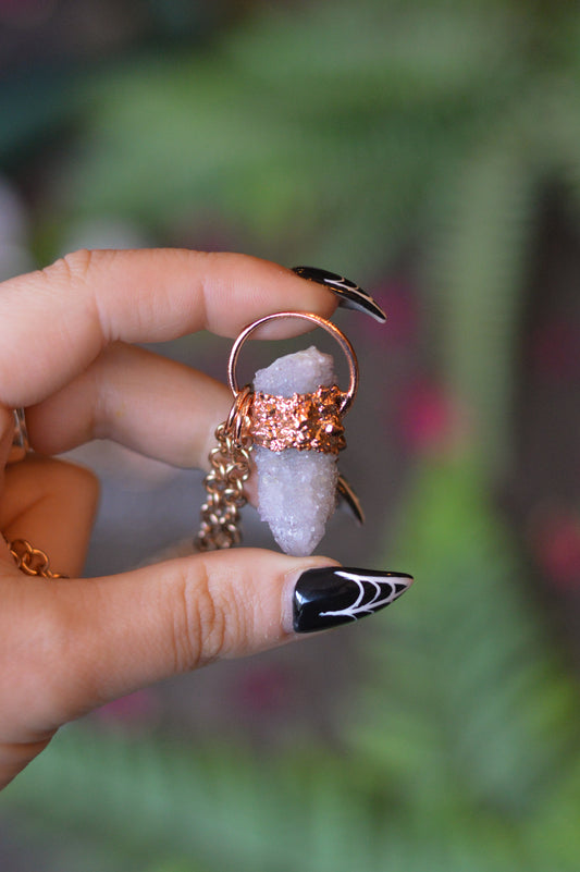 Spirit Quartz Point Necklace - Copper