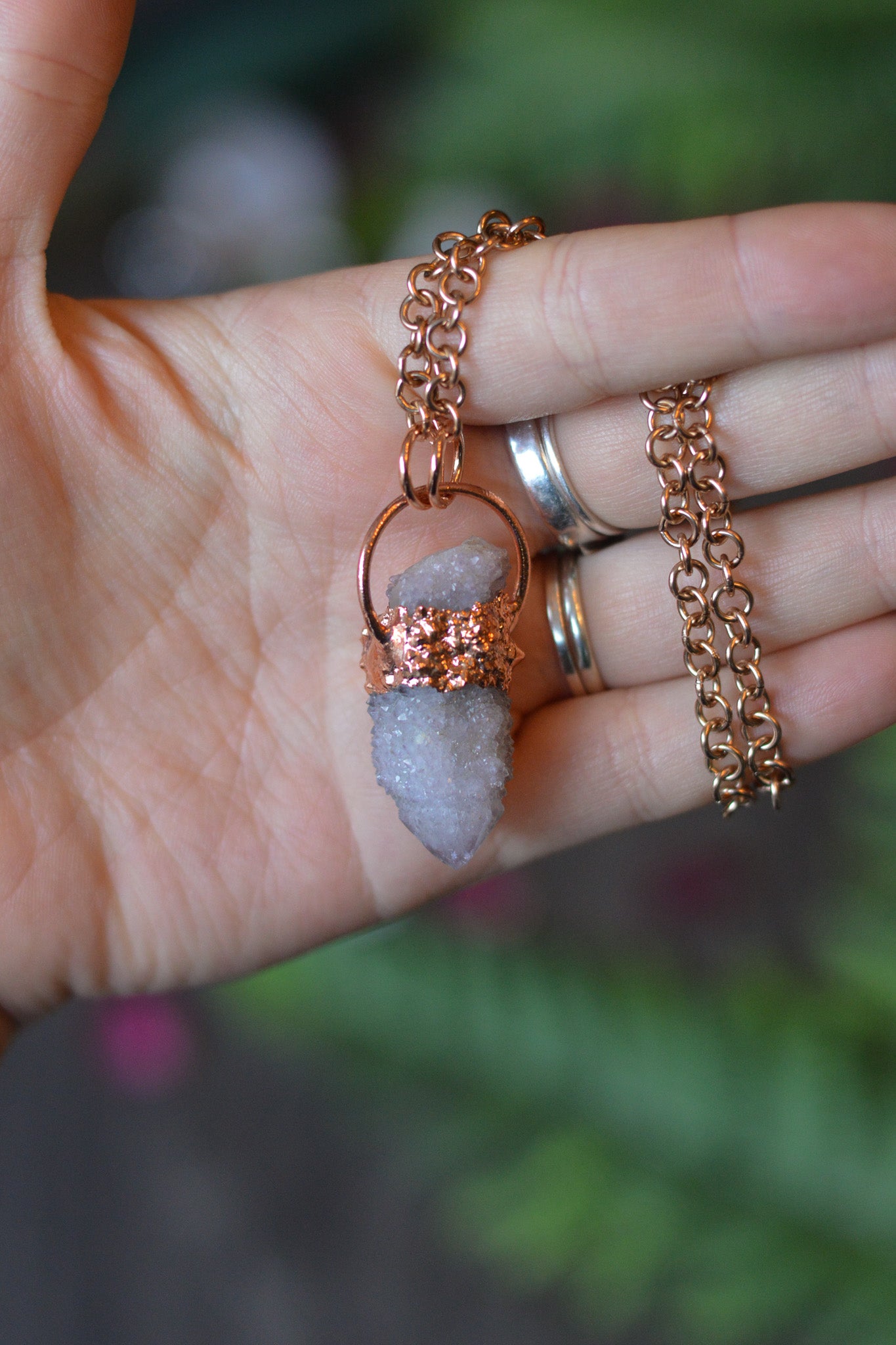 Spirit Quartz Point Necklace - Copper