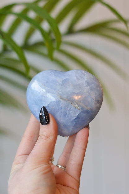 Blue Calcite Heart