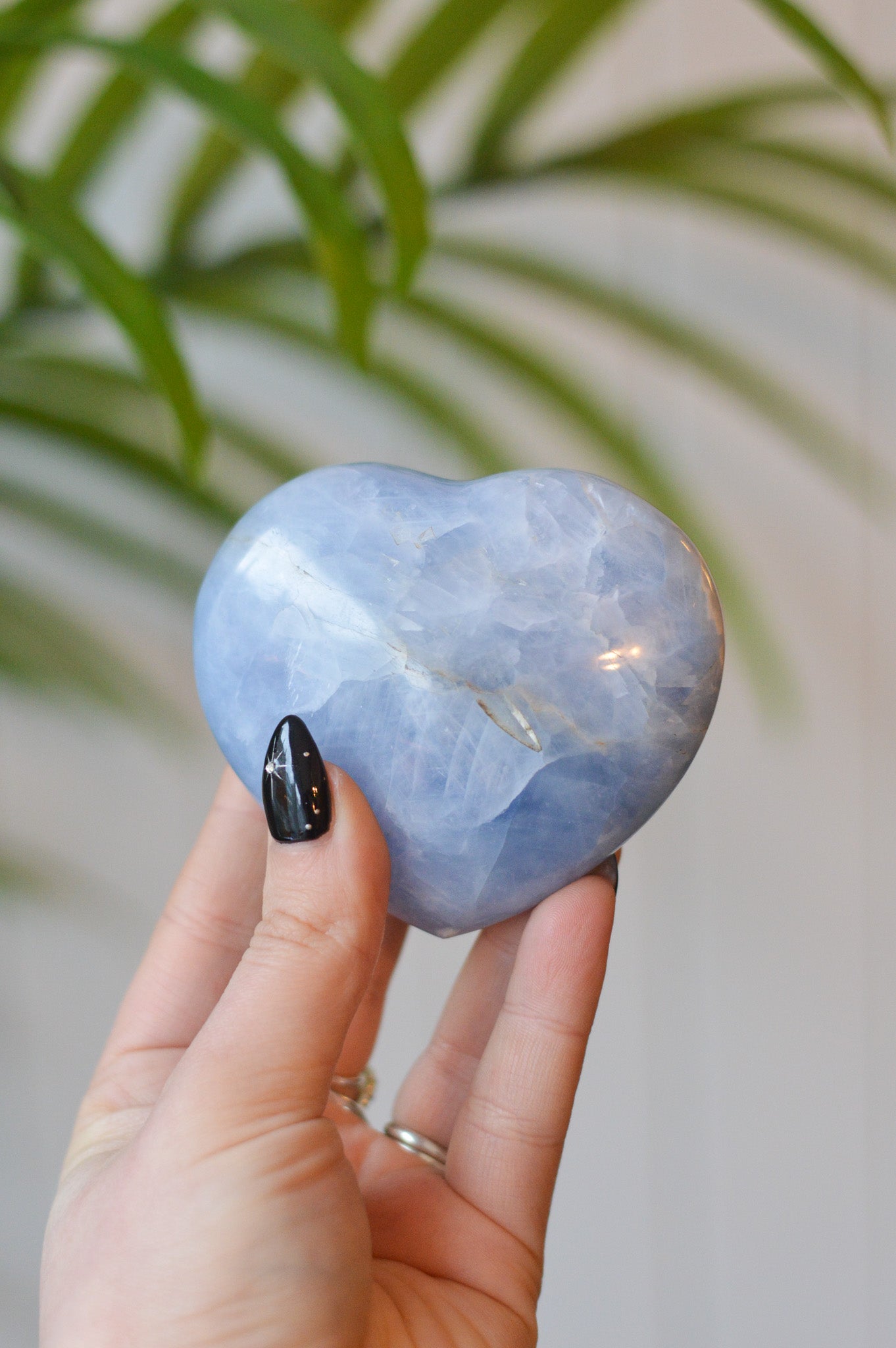 Blue Calcite Heart