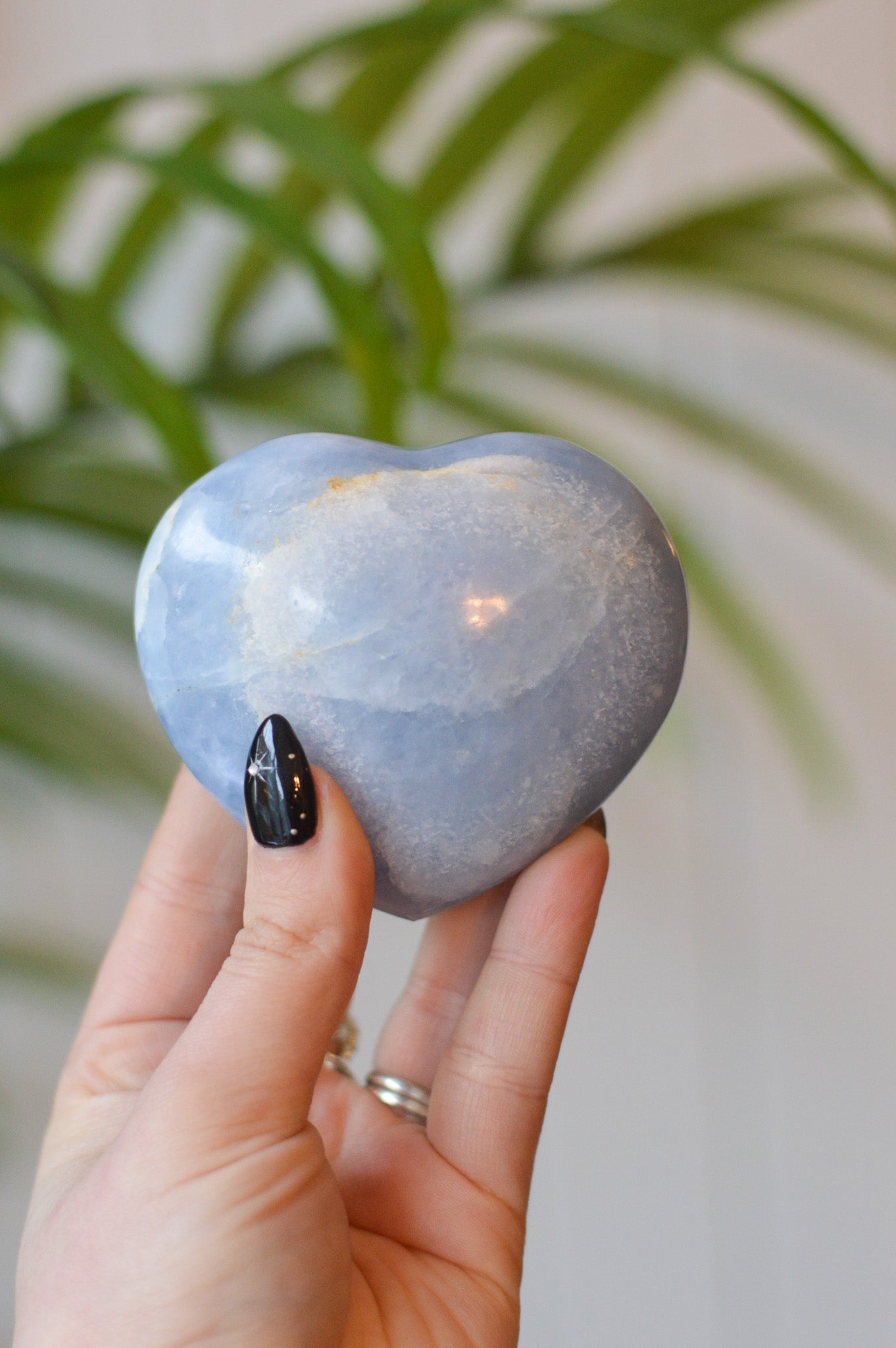 Blue Calcite Heart