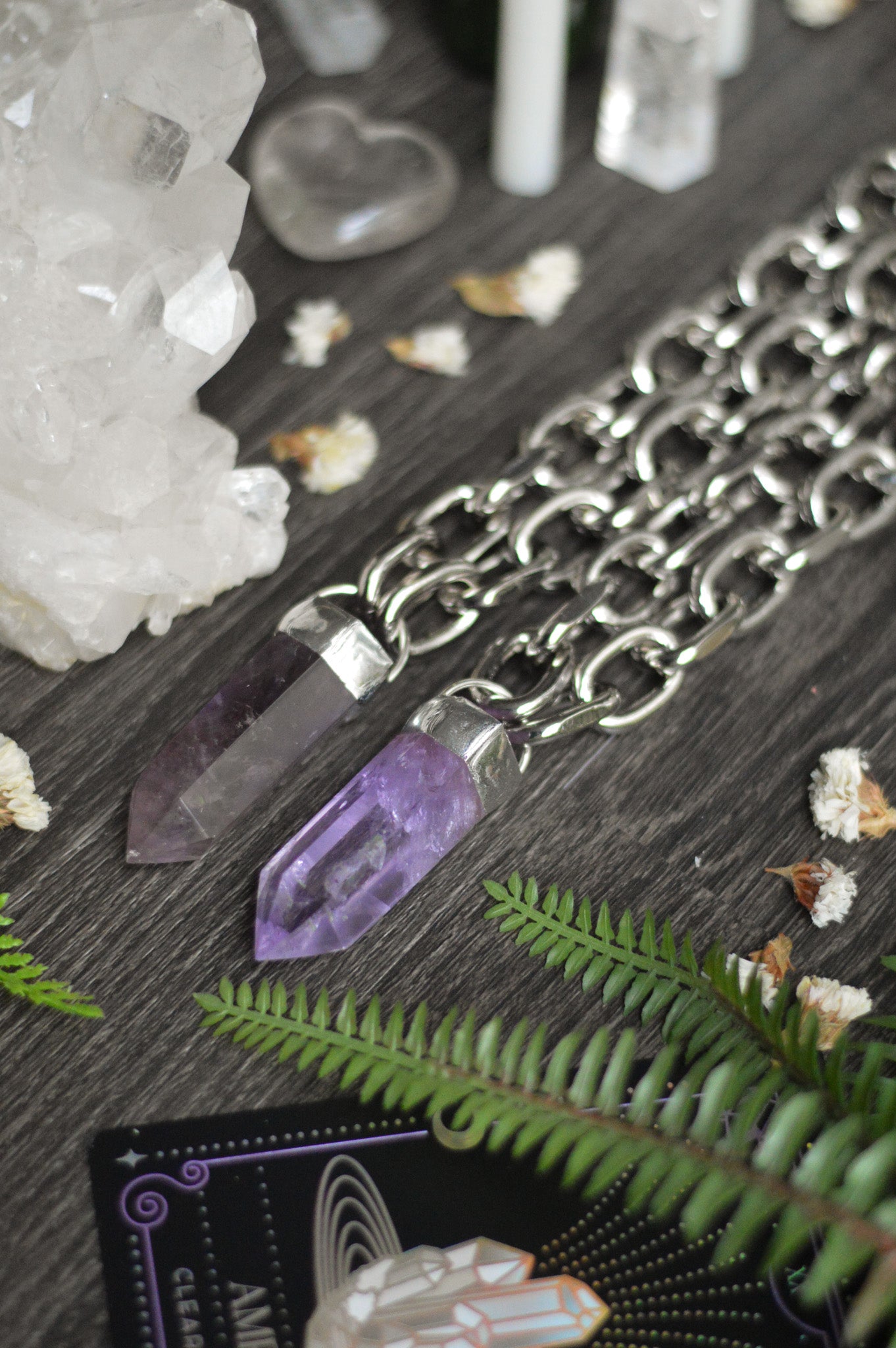 Amethyst Chunky Chain Necklace