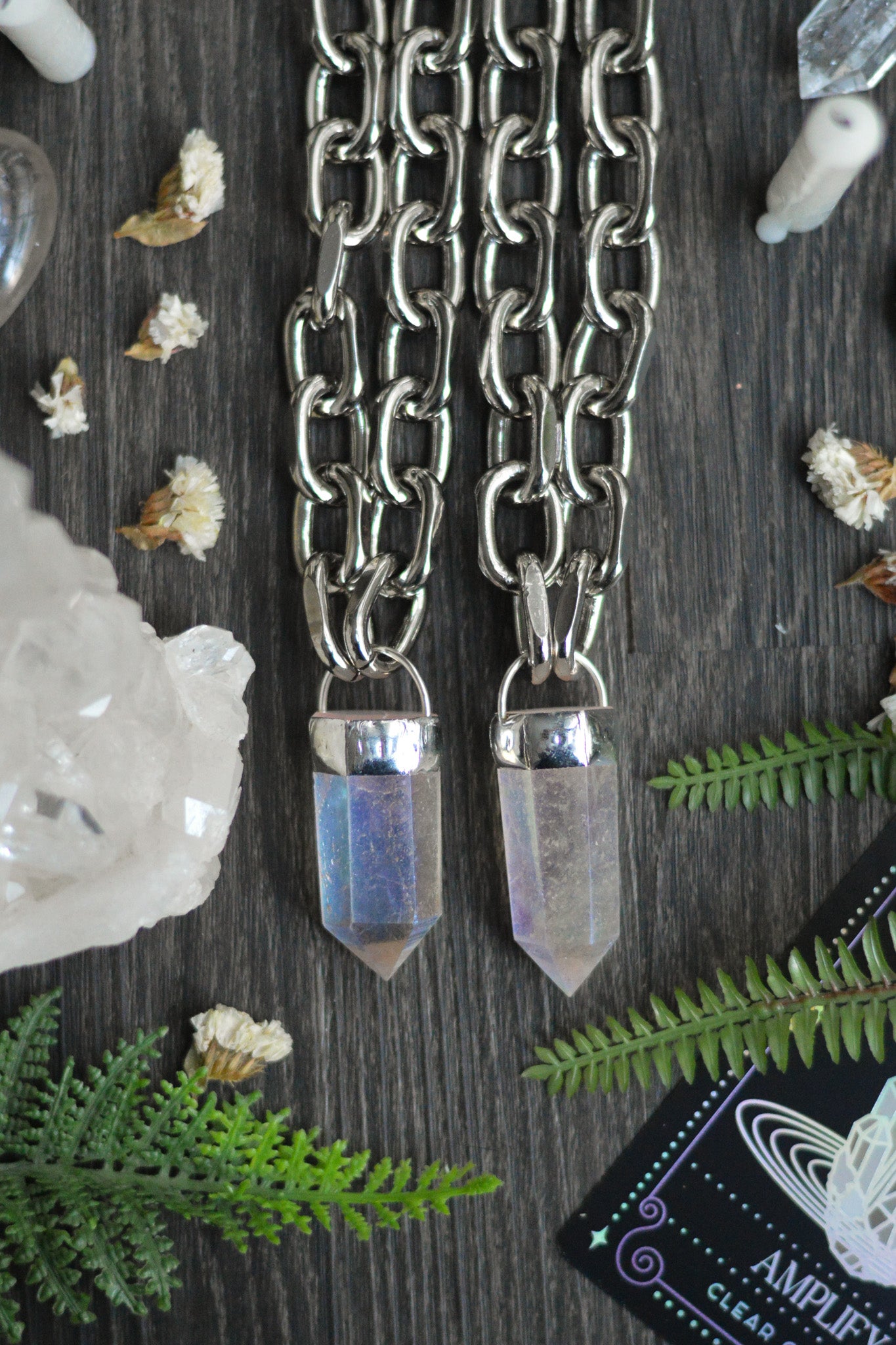 Aura Quartz Chunky Chain Necklace