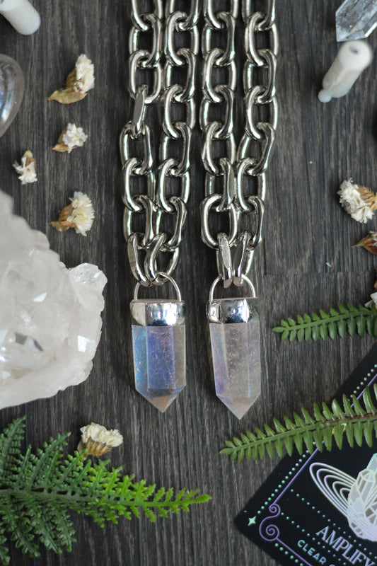 Aura Quartz Chunky Chain Necklace