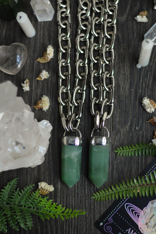 Aventurine Chunky Chain Necklace