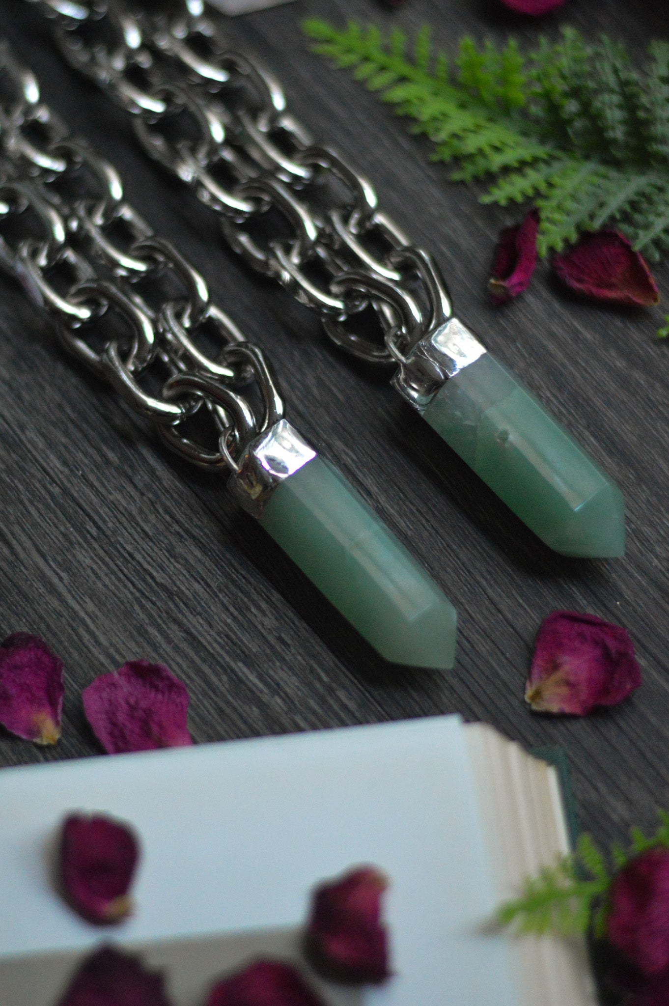 Aventurine Chunky Chain Necklace