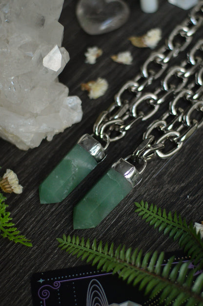 Aventurine Chunky Chain Necklace