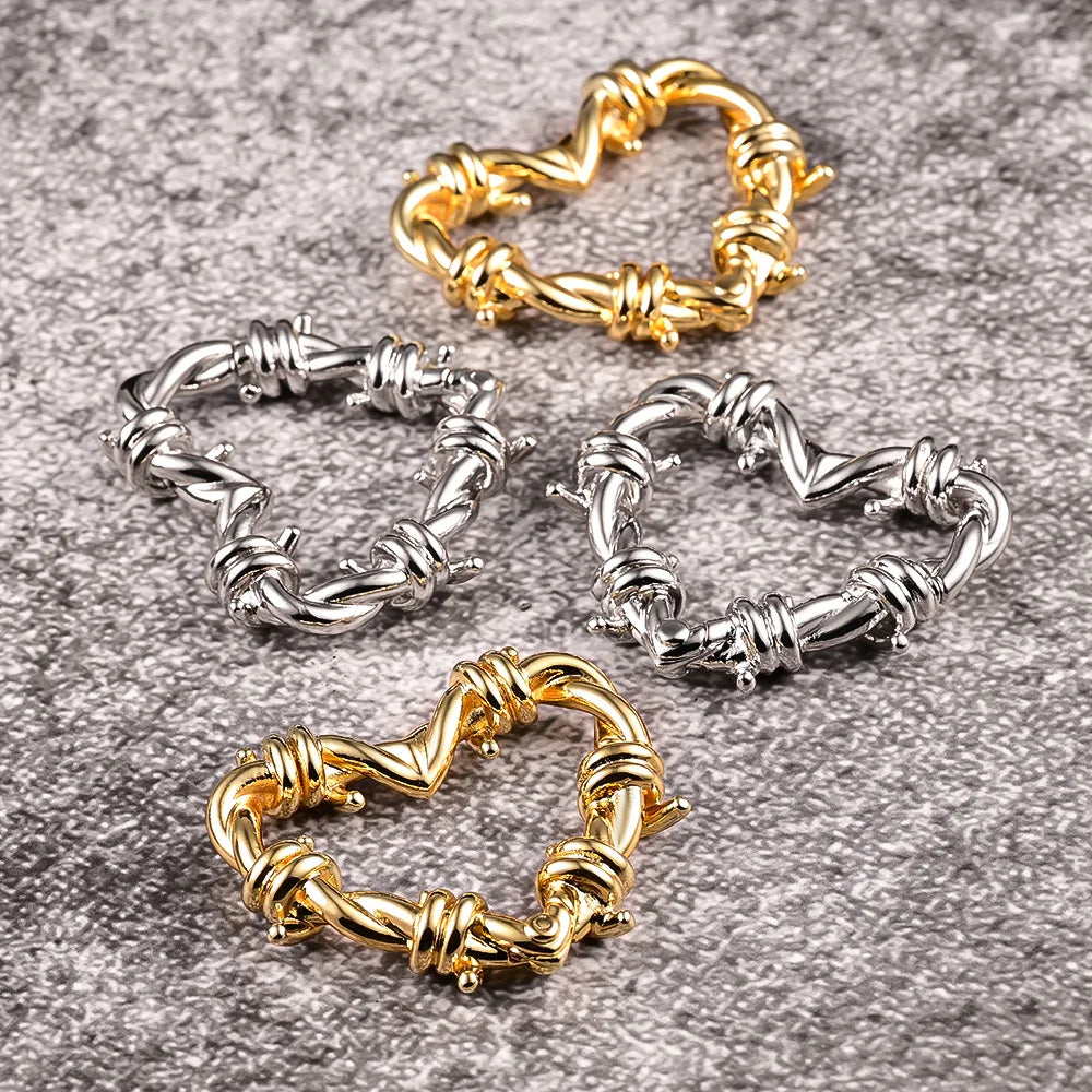 Barbed Wire Heart Ear Weights