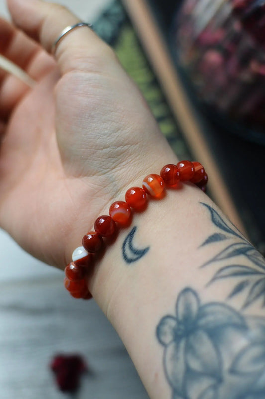 Carnelian Bead Bracelet