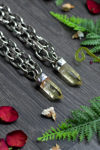 Citrine Chunky Chain Necklace