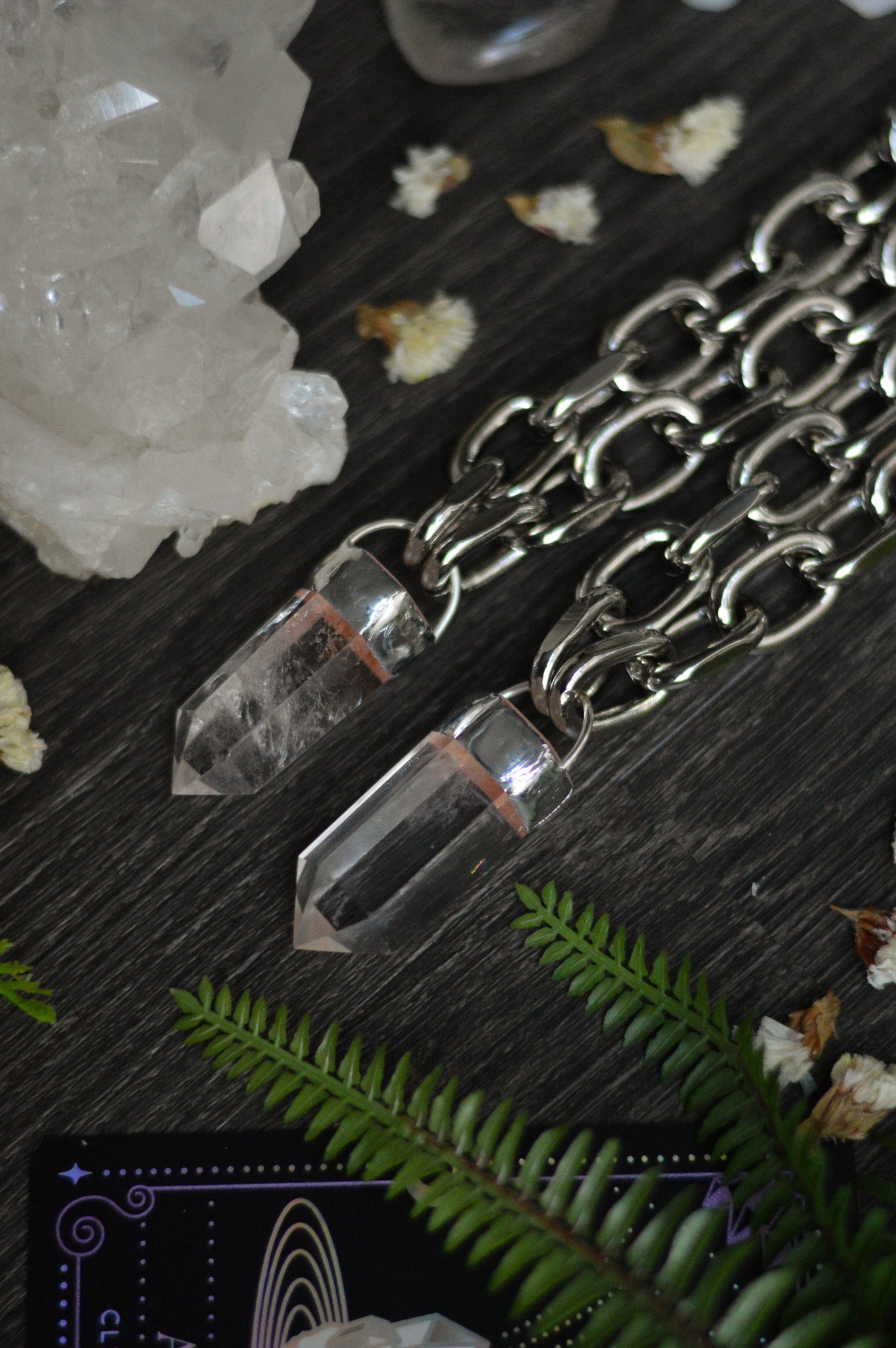 Clear Quartz Chunky Chain Necklace