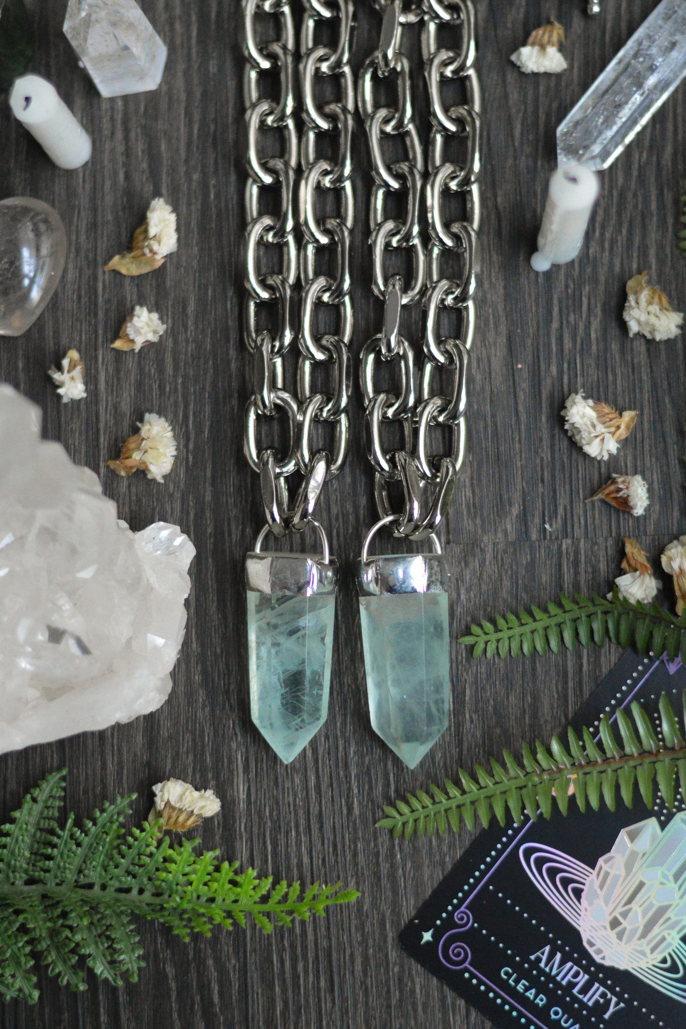 Green Fluorite Chunky Chain Necklace