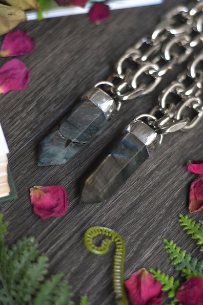 Labradorite Chunky Chain Necklace