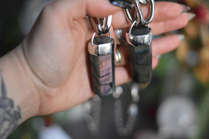 Labradorite Chunky Chain Necklace