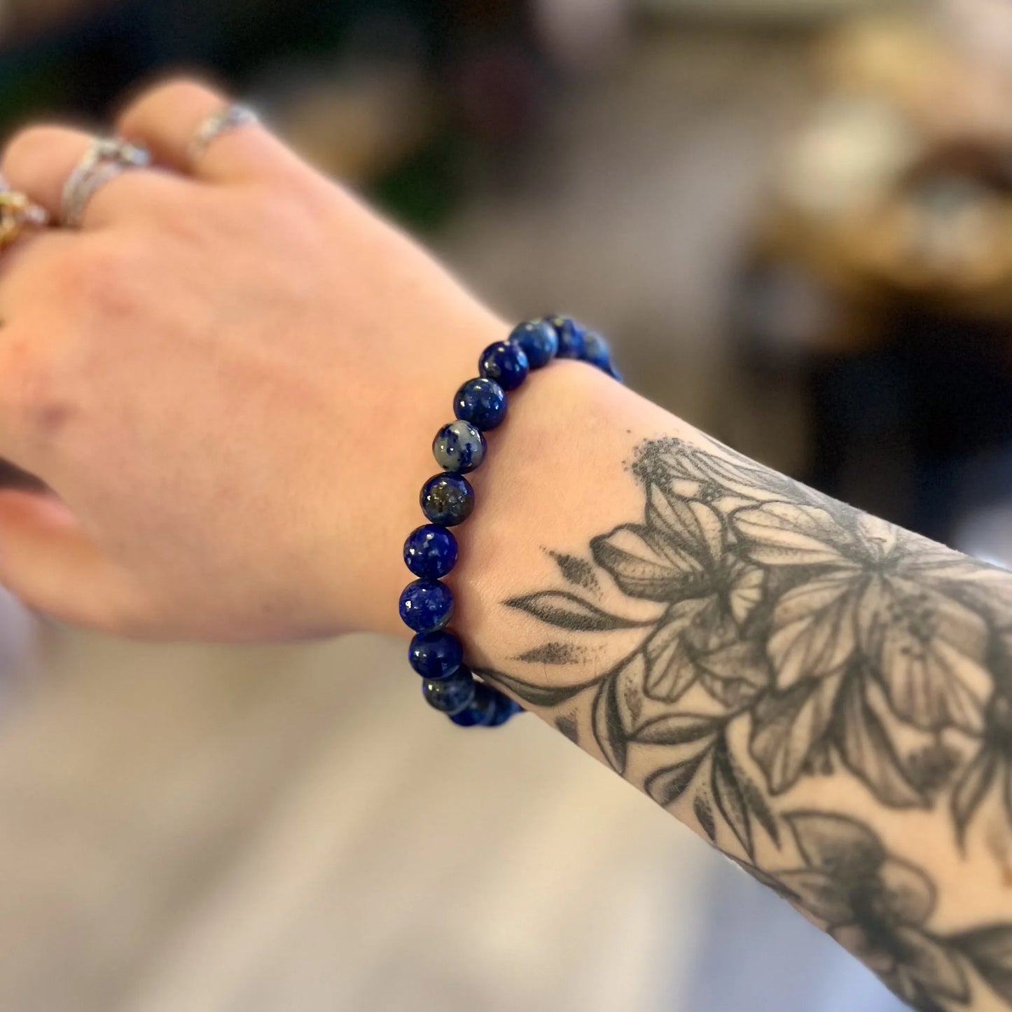 Lapis Lazuli Bead Bracelet