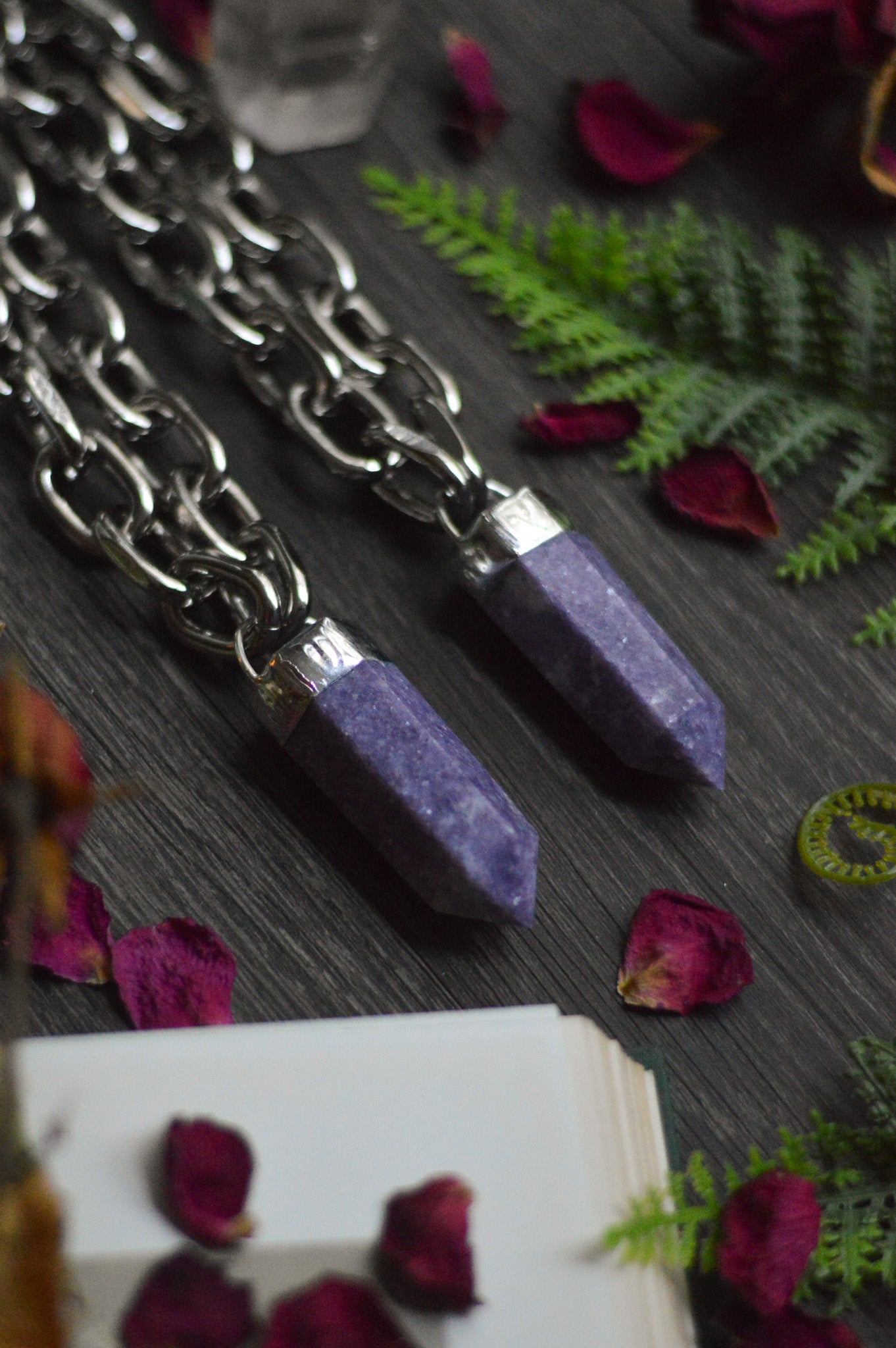 Lepidolite Chunky Chain Necklace