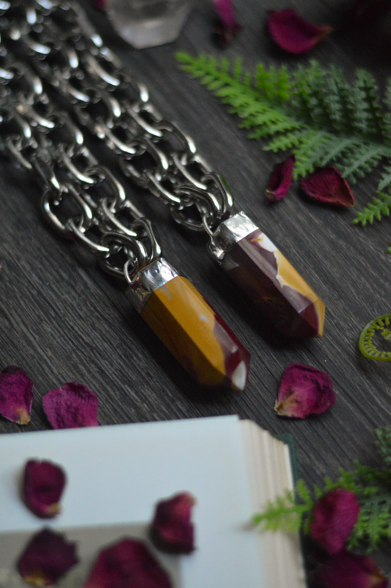 Mookaite Jasper Chunky Chain Necklace