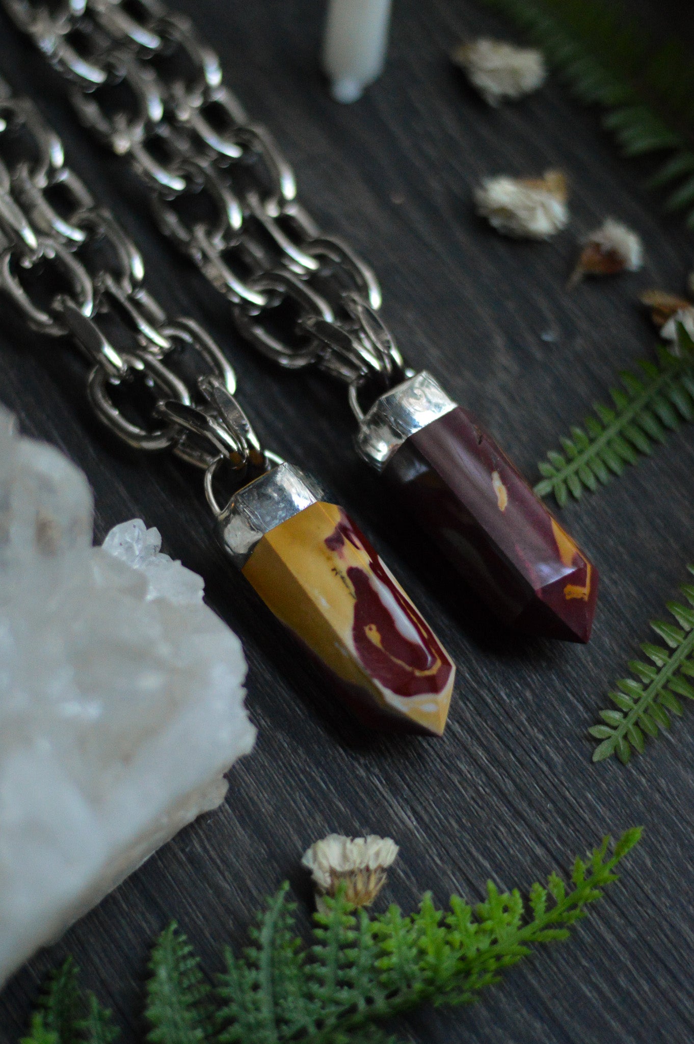 Mookaite Jasper Chunky Chain Necklace