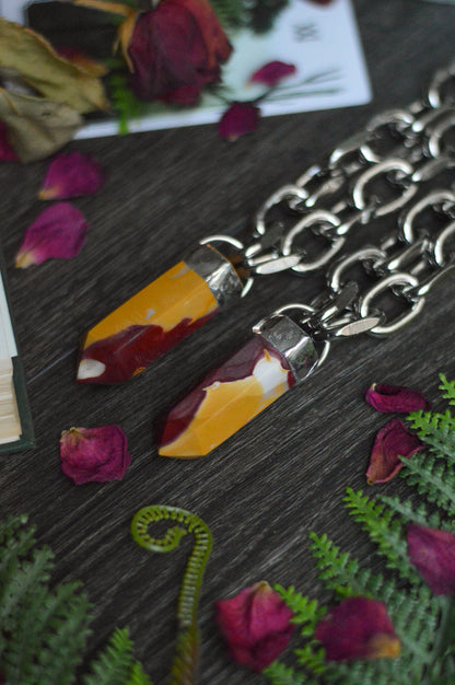 Mookaite Jasper Chunky Chain Necklace