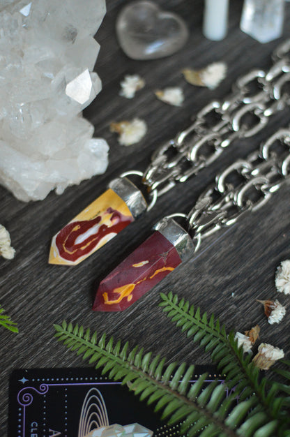 Mookaite Jasper Chunky Chain Necklace