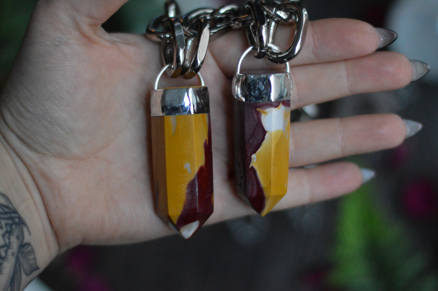 Mookaite Jasper Chunky Chain Necklace