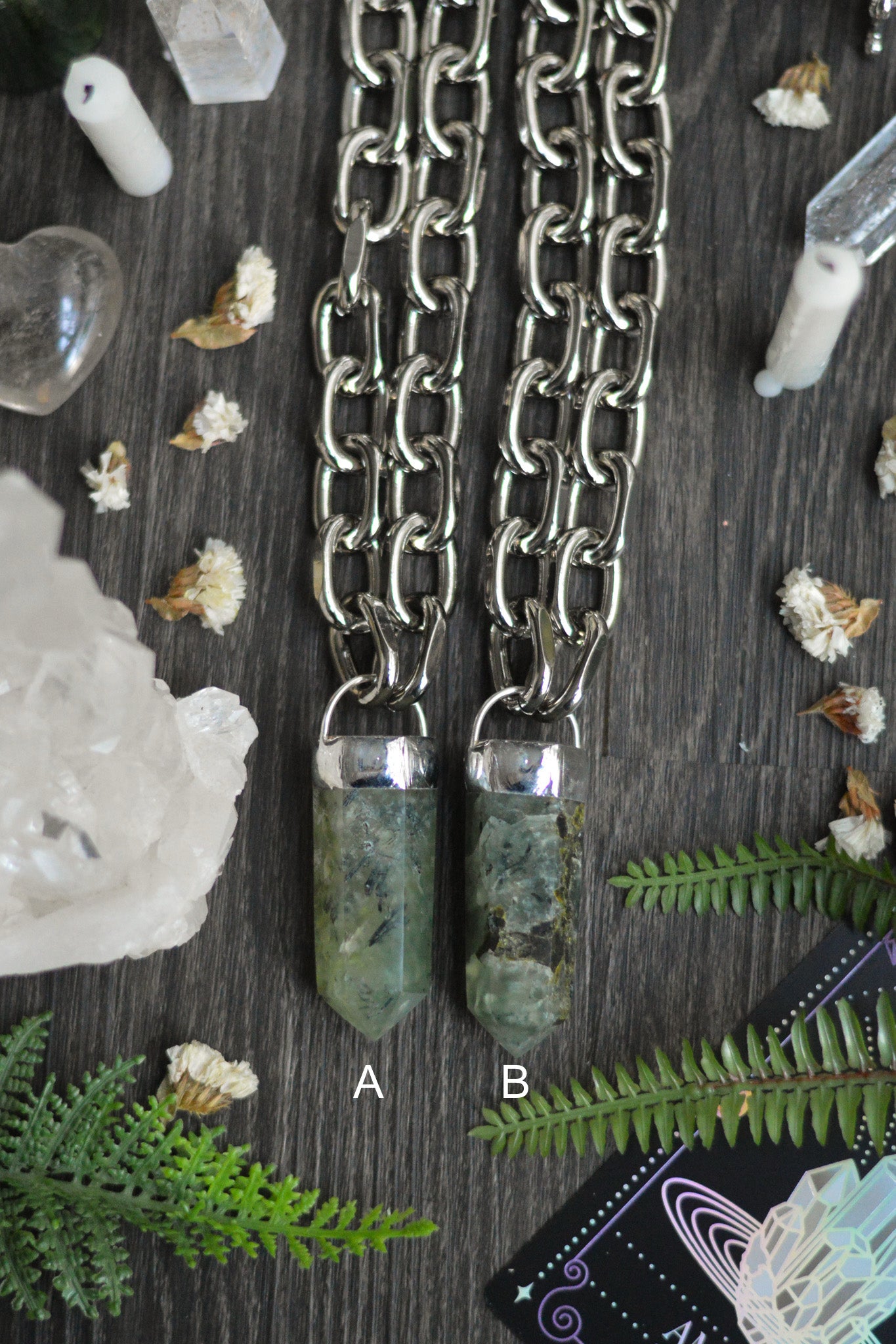 Prehnite Chunky Chain Necklace