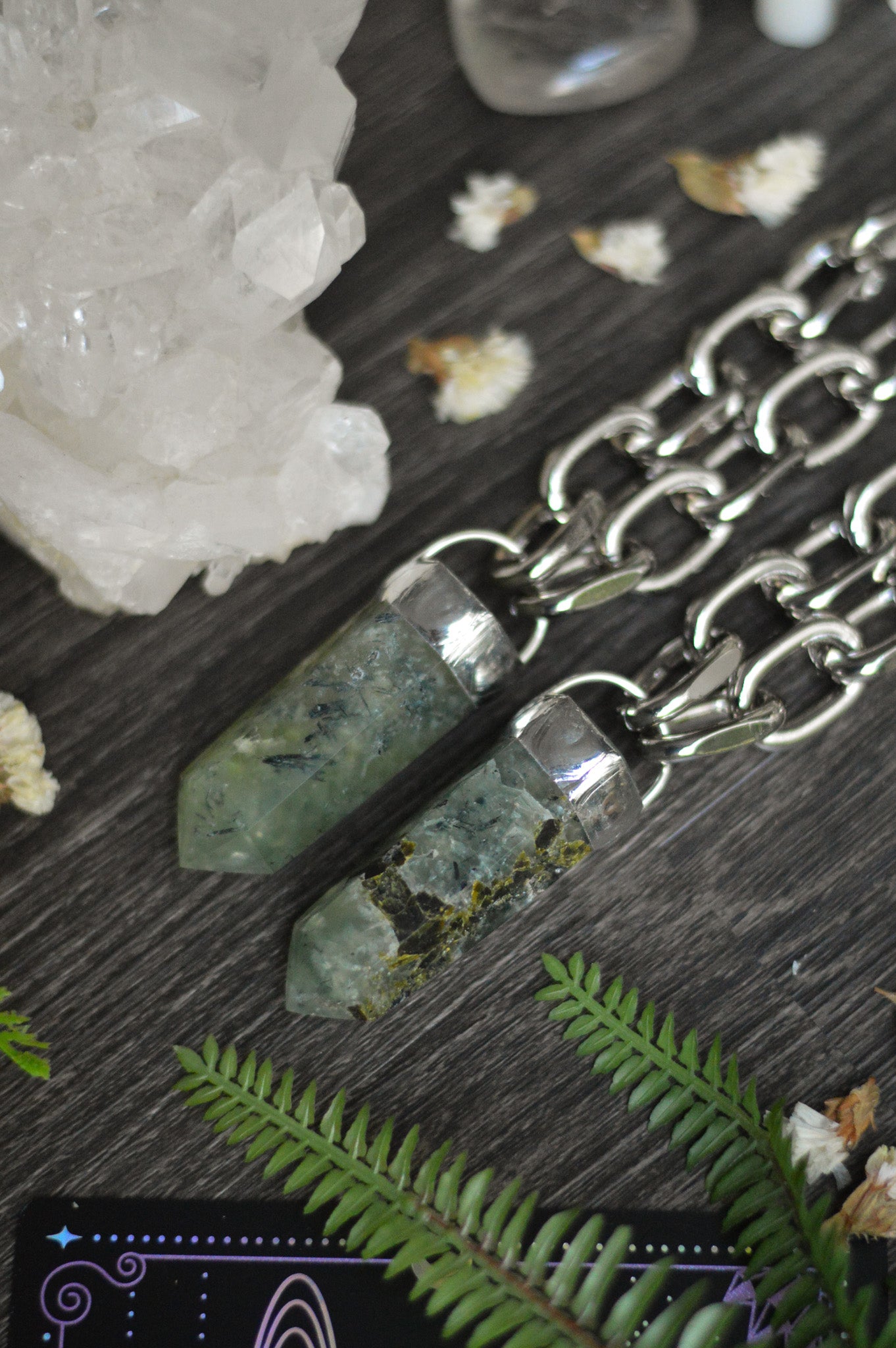 Prehnite Chunky Chain Necklace