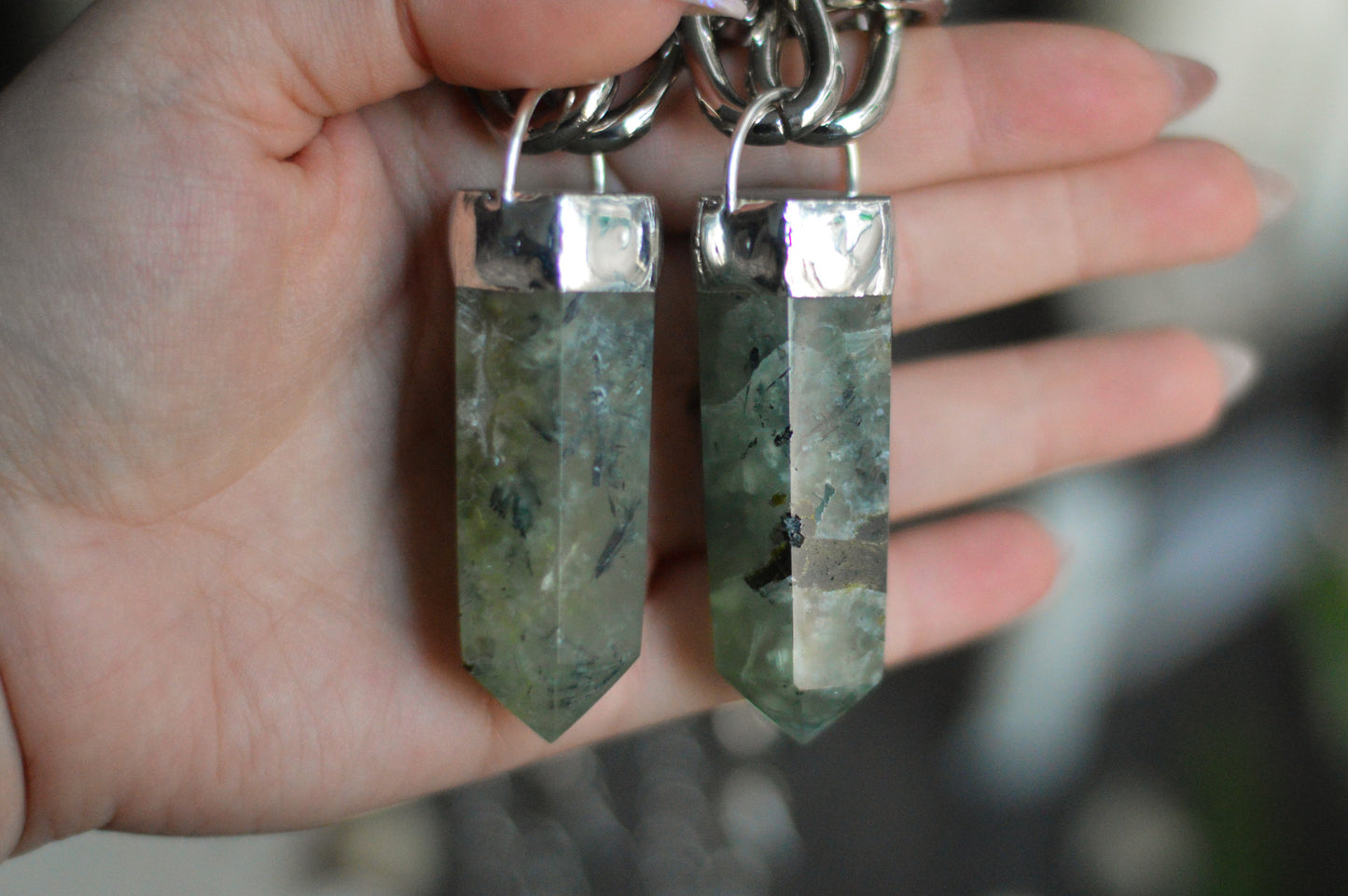 Prehnite Chunky Chain Necklace