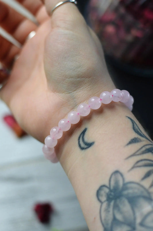 Rose Quartz Bead Bracelet