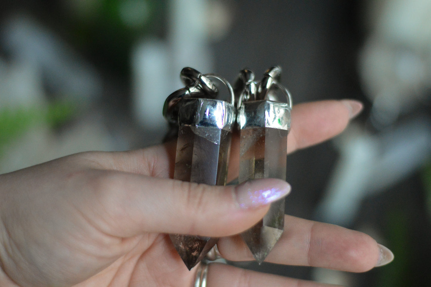 Smokey Quartz Chunky Chain Necklace