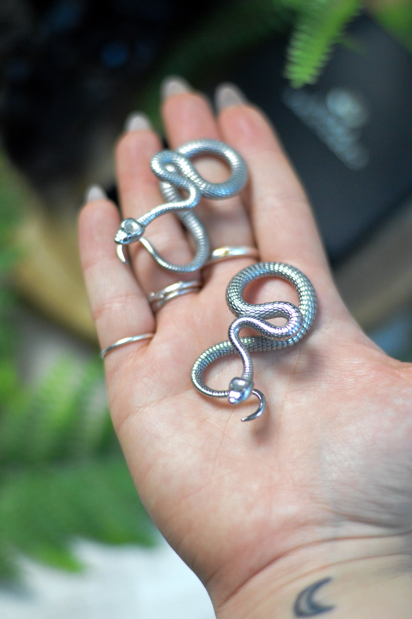 Snake Ear Weights - Stainless Steel