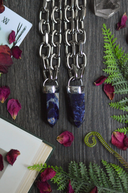 Sodalite Chunky Chain Necklace