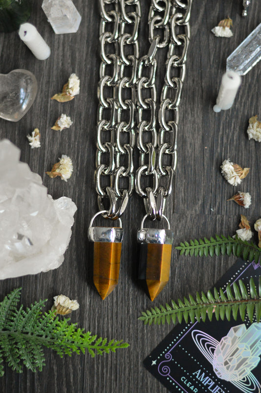 Tigers Eye Chunky Chain Necklace