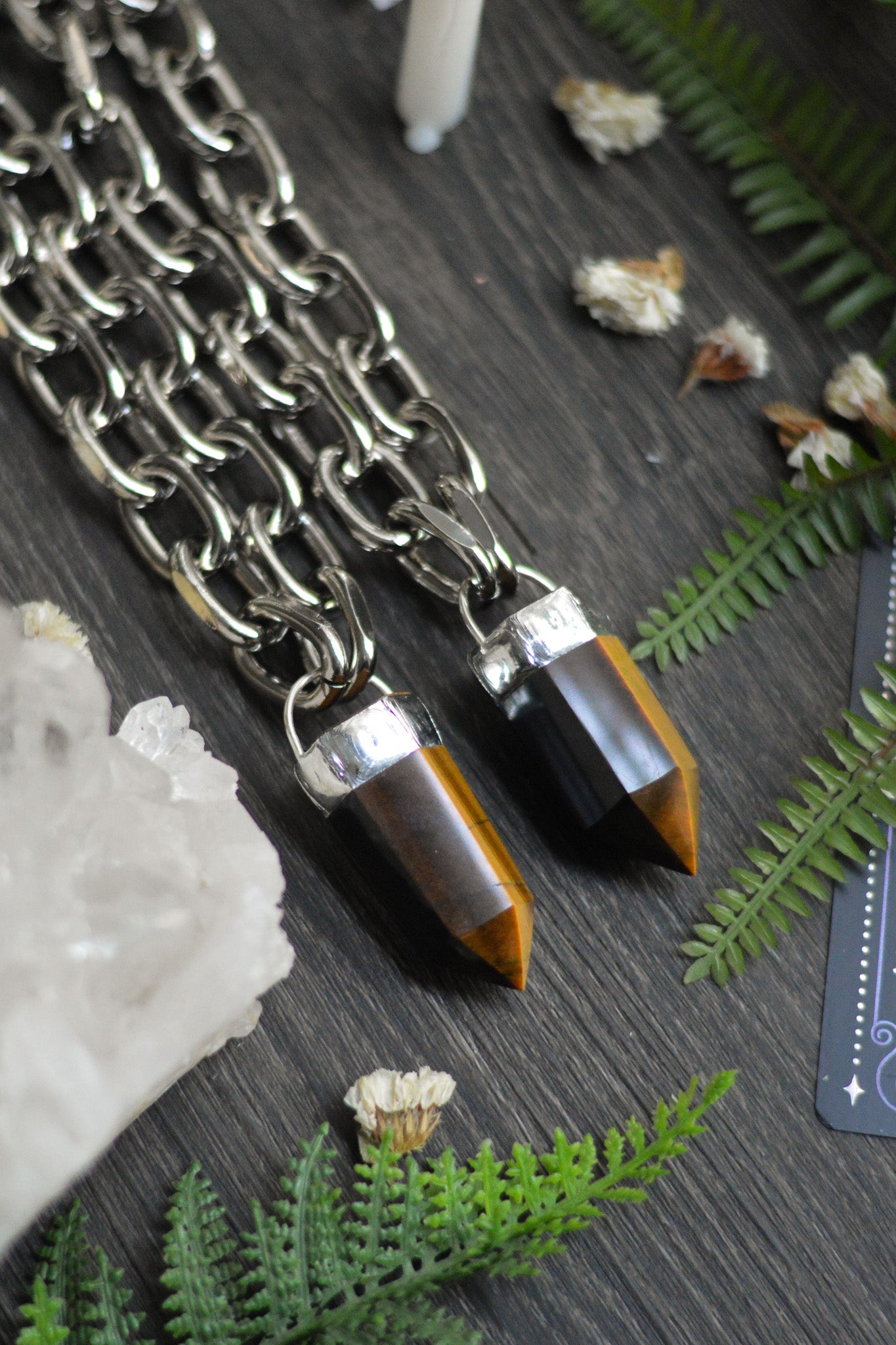 Tigers Eye Chunky Chain Necklace